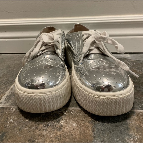 Metallic platform sneakers - Picture 2 of 5